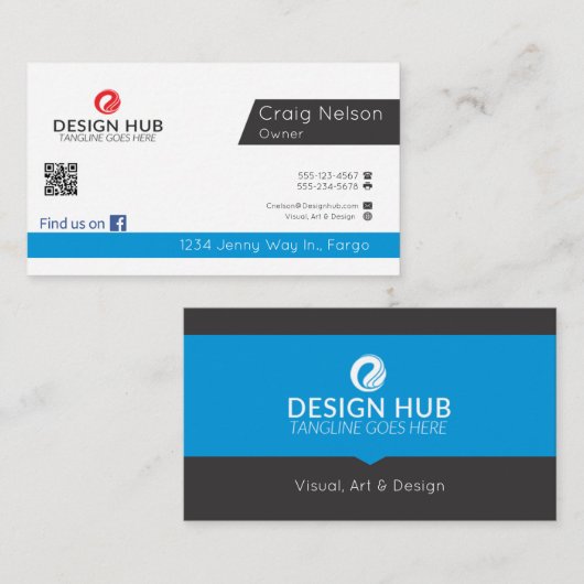 Software Engineer professioneel visitekaartje (Voorkant / Achterkant)