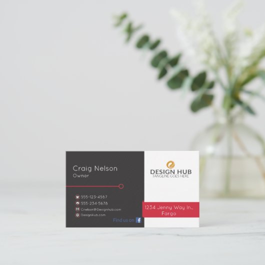 Software Engineer professioneel visitekaartje (Staand voorkant)