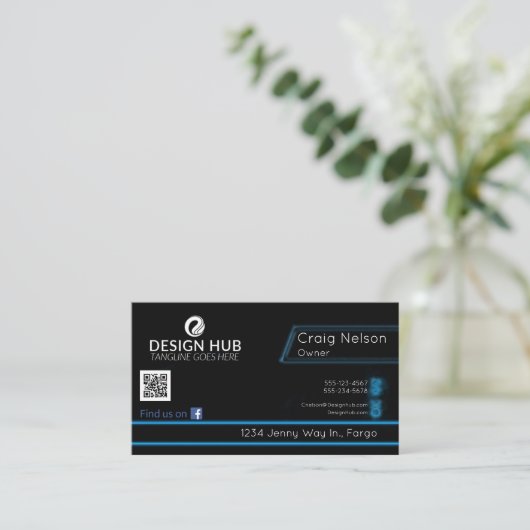 Software Engineer professioneel visitekaartje (Staand voorkant)