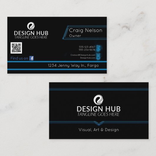 Software Engineer professioneel visitekaartje (Voorkant / Achterkant)