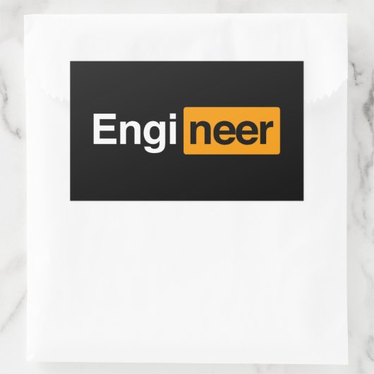 Software engineer rechthoekige sticker (Tas)