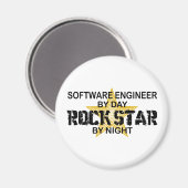 Software Engineer Rock Star by Night Magneet (Voorkant / Achterkant)