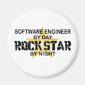 Software Engineer Rock Star by Night Magneet (Voorkant)