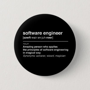 Software engineer ronde button 5,7 cm