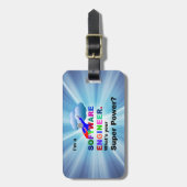 Software Engineer Superheld Bagagelabel (Voorkant verticaal)