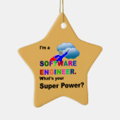 Software Engineer Superheld Keramisch Ornament (Rechts)
