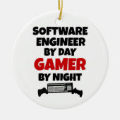 Software Engineer van Day Gamer by Night Keramisch Ornament (Voorkant)