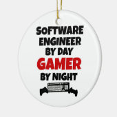 Software Engineer van Day Gamer by Night Keramisch Ornament (Links)