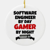 Software Engineer van Day Gamer by Night Keramisch Ornament (Achterkant)