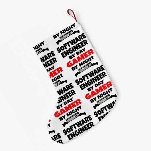 Software Engineer van Day Gamer by Night Kleine Kerstsok (Achterkant (Hangend))