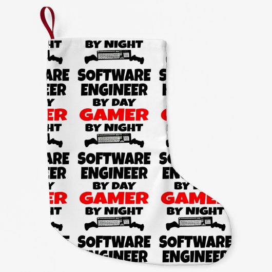 Software Engineer van Day Gamer by Night Kleine Kerstsok (Voorkant)