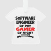 Software Engineer van Day Gamer by Night Ornament (achterkant)
