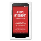 Software engineer van Mobile Phone App Engineer Magnetisch Visitekaartje (Voorkant Verticaal)