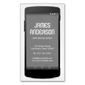 Software engineer van Mobile Phone App Engineer Magnetisch Visitekaartje (Voorkant Verticaal)