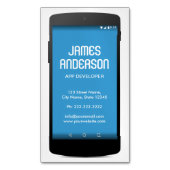 Software engineer van Mobile Phone App Engineer Magnetisch Visitekaartje (Voorkant Verticaal)