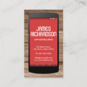 Software engineer van Mobile Phone App Engineer Visitekaartje (Voorkant)