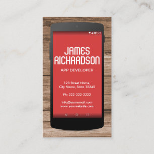 Software engineer van Mobile Phone App Engineer Visitekaartje