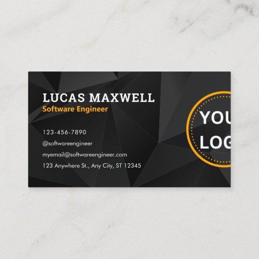 Software Engineer Visitekaartje Creative (Achterkant)