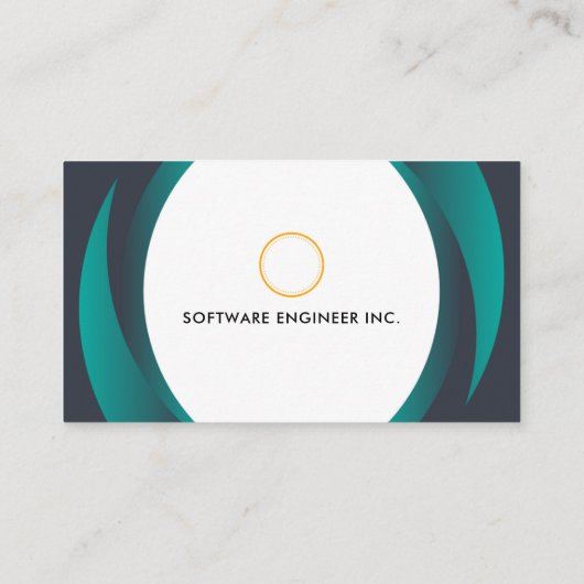 Software Engineer Visitekaartjes blauw en wit (Achterkant)