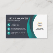 Software Engineer Visitekaartjes blauw en wit (Voorkant)