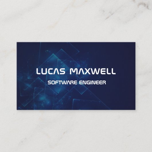 Software Engineer Visitekaartjes donkerblauw (Voorkant)