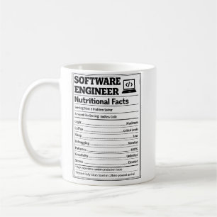 Software Engineer Voedingswaarde Grappige Codering Koffiemok