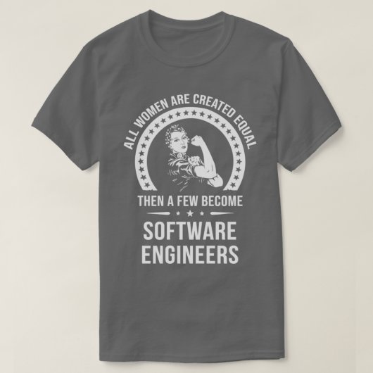 Software engineer voor vrouwelijke software engine t-shirt (Design voorkant)