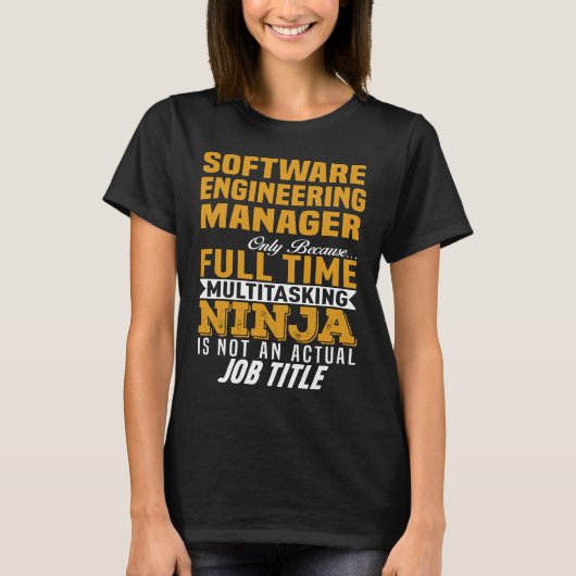 Software Engineering Manager T-shirt (Voorkant)