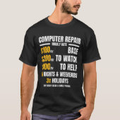 Software engineering voor reparatie van computers t-shirt (Voorkant)