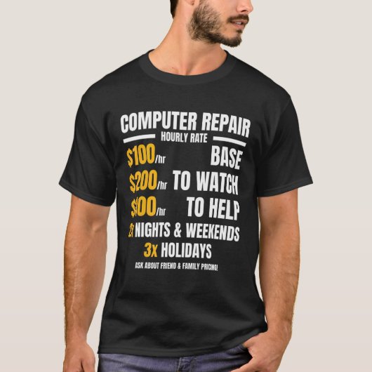 Software engineering voor reparatie van computers t-shirt (Voorkant)