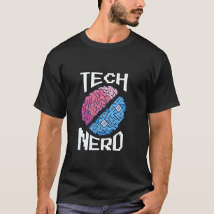 Software engineers voor computertechnologie die no t-shirt
