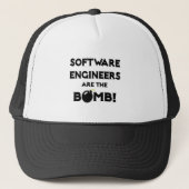Software engineers zijn de bommenwerper! trucker pet (Voorkant)