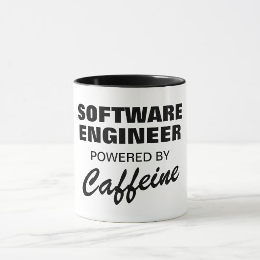 Software ingenieur aangedreven door cafeïne grappi mok (Midden)