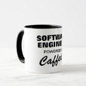 Software ingenieur aangedreven door cafeïne grappi mok (Voorkant links)