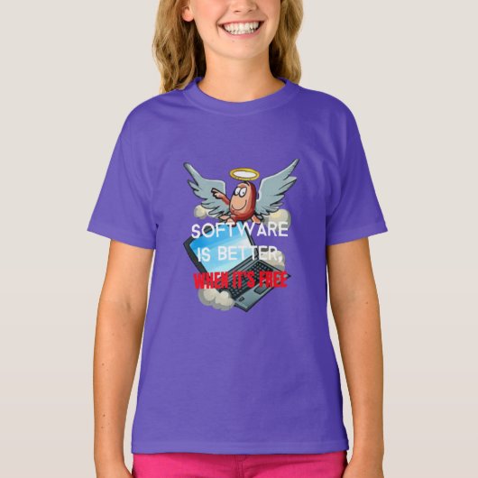Software is beter als het gratis is t-shirt (Voorkant)