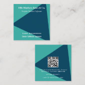 Software Ontwikkelaar Geometrische QR Code Aanpasb Vierkante Visitekaartje (Voorkant / Achterkant)