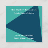 Software Ontwikkelaar Geometrische QR Code Aanpasb Vierkante Visitekaartje (Voorkant)