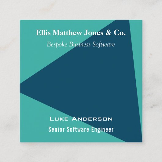 Software Ontwikkelaar Geometrische QR Code Aanpasb Vierkante Visitekaartje (Voorkant)