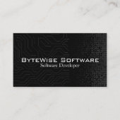 Software Ontwikkelaar Techno Moderne QR Code Visitekaartje (Voorkant)