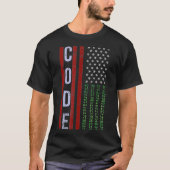 Software ontwikkelaar voor coder en hacker met t-shirt (Voorkant)
