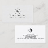 Software-ontwikkelaar voor computerprogramma's visitekaartje (Voorkant / Achterkant)