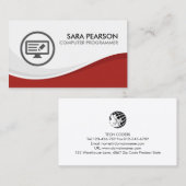 Software-ontwikkelaar voor computerprogramma's visitekaartje (Voorkant / Achterkant)