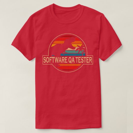 Software QA Tester Dinosaurus 2 T-shirt (Design voorkant)