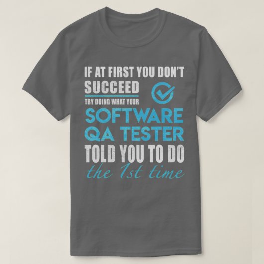 software qa tester t-shirt (Design voorkant)