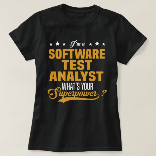 Software Test Analyst T-shirt (Design voorkant)