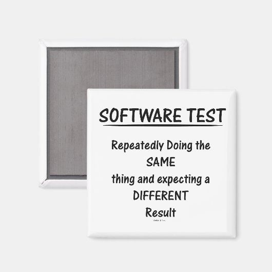 Software Test Magnet (Voorkant / Achterkant)