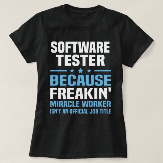 Software-tester T-shirt (Design voorkant)
