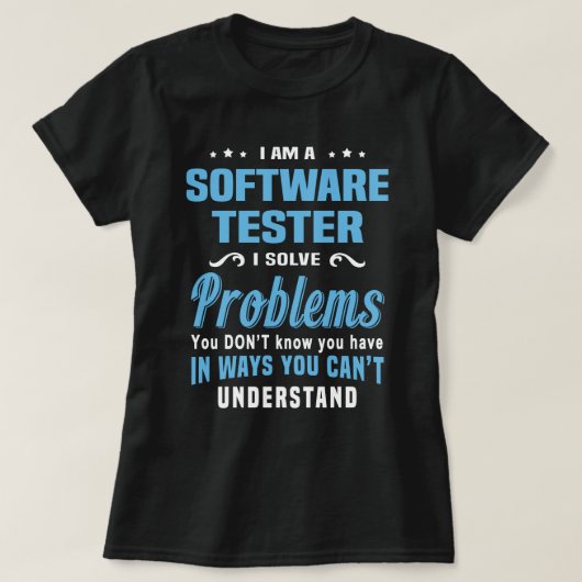 Software-tester T-shirt (Design voorkant)