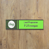 Software thema binaire code tech bedrijf: eigen lo deurbordje