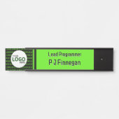 Software thema binaire code tech bedrijf: eigen lo deurbordje (Voorkant)